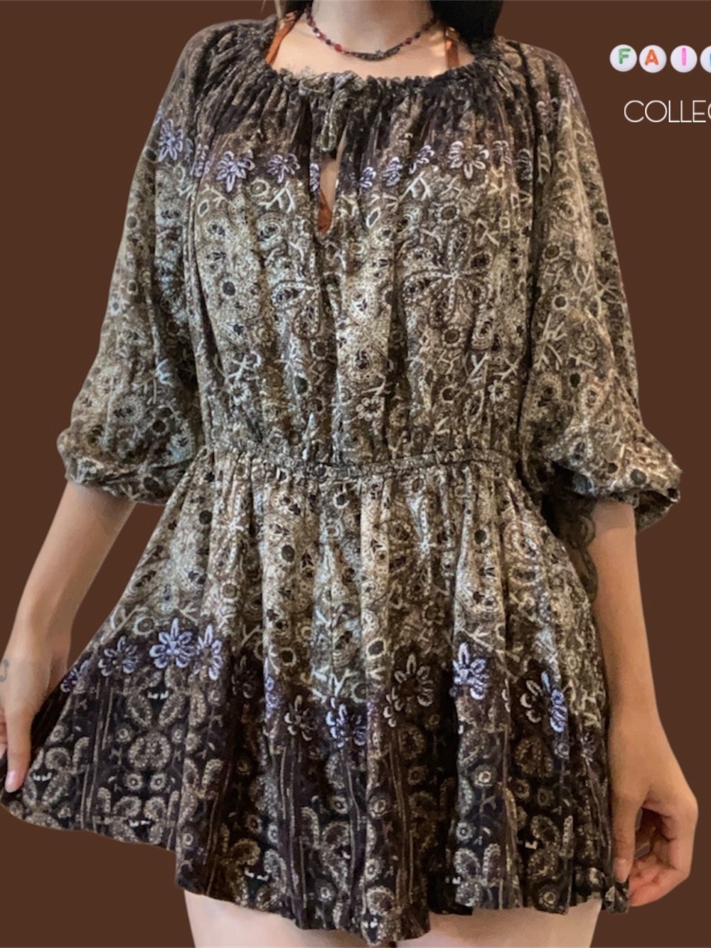 Grunge Free People So Divine Off the Shoulder Romper Dress